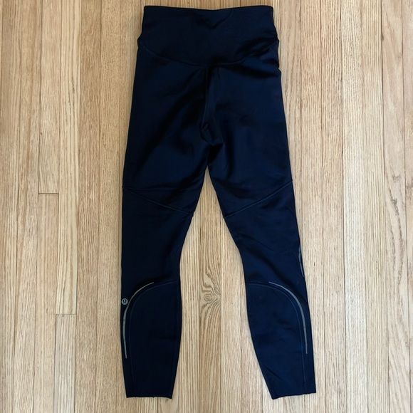 Lululemon base pace reflective crop, black, 4 - Picture 2 of 5